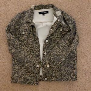 Ashley mason leopard print denim jacket